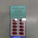 BTArtbox Press On Nails Short - Valentines Red Press on Nails Short Oval Nails Fake Nail with Nail Glue, Fit Perfectly, Reusable Glue On Nails in 16 Sizes, Cardinal