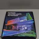 zoegi 500ft Outdoor LED Strip Lights Waterproof,Music Sync RGB IP68 Outside Led Light Strips Waterproof with App and Remote,Exterior Led Rope Lights for Deck,Balcony,Roof,Garden,Pool (500FT)