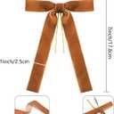 12Pcs Camel Velvet Christmas Tree Bows Ornaments Vintage Velvet Ribbon Bows for Tree Garland Wreath Indoor Outdoor Christmas Decor Xmas Decorations 1'' Wide, 5 * 7 inch