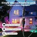 Outdoor Extension Cord Waterproof Compatible with Govee Outdoor Flood Lights, 5FT for Govee Extension Cable H7058 H7057, 4-Pin Outdoor Lights Extension Cable