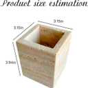 Sleek Marble Toothbrush Holder,Multi-Functional Stone Toothbrush Holder,Cutlery Tray,Fits Pens, Makeup Brushes & Sundries Storage (Beige Travertine)