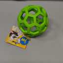 JW Pet Hol-ee Roller Dog Toy Puzzle Ball, Natural Rubber, Medium (4.5 Inch Diameter)