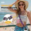 Icycay Phone Lanyard Crossbody, Cell Phone Strap for Around The Neck Adjustable, Anti Theft Cute Lanyard for ID Holder Keys Accessories Travel Essential Women