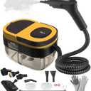 Svlvhool Steam Cleaner 2500W Handheld Steamer with 1.6L Tank, 3 Steam Levels, Portable Steam Cleaning Machine for Home, Car Detailing, Furniture, Bed Bugs & Grout – Yellow