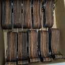 Havawish 10 Set Wooden Cowboy Boot Place Card Holders and Kraft Place Cards Double Sided Pattern Cowboy Boot Table Number Photo Holder Menu Memo Clip Decoration for Wedding Party Favor (Dark Brown)