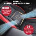 Car Seat Covers , Luxury Breathable Waterproof Faux Leatherette Car Seat Covers Cushion Protectors with Lumbar Support, Car Seat Cushion, Universal Fit Most Cars (Black-Red, Full Set - 5 Seats)