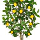 Artificial Lemon Tree 4ft Fake Lemon Plant in Pot Large Fake Floor Plants Faux Trees Indoor Lemon Decorations for Home Living Room Office
