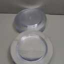 Bestluck 100PCS Clear Plastic Dinner Plates 10inch, Premium Hard Disposable Plates for Party, Wedding