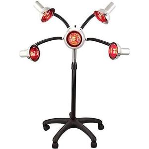 750W Infrared Heat Lamp Red Light,5 Head Portable Floor Hair Dryer Stand Up Color Processor Styling Perming Dryer Accelerator (b)