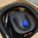 Koblenz Wet Dry Vacuum Cleaner, 2 Gallon 2.0 PHP, 60 CFM, 10 ft Reach, Twist-N-Lock Hose, Small Shop Vac, Portable Shop Vac for Home Car Garage Workshop, Accessories Included, Blue/Black, WD-2L