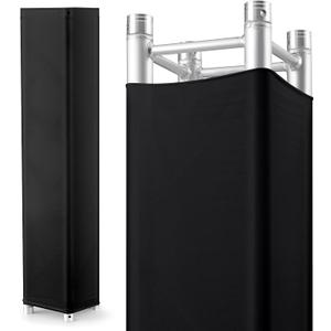 2 Pcs Black Truss Cover Fits 10 ft x 12 in Box Truss Scrim Elastic Fabric Seamless Integration Easy Installation Pull over Sleeves