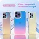 LONLI Hue - For iPhone 14 Pro Case - Fluorescent Coloful Holographic Iridescent Phone Case - [360 Shock-Absorbent Bumper] - Cute, Unique and Aesthetic Phone Cover for Women and Girls