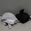 Blooming Jelly Womens High Waisted Bikini Sets Drawstring Tummy Control Swimsuits Crisscross Tie Back Bathing Suit (XX-Large, Stripe Black)