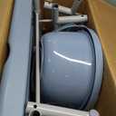 DMI Drop Arm Portable Toilet Commode, Extra-Wide Seat, 500 Pound Weight Capacity, Bucket with Lid Included, Adjustable Legs, Elderly Assistance Products, Grey