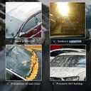 Ziciner Car Windshield Snow Cover, 76'' x 49.6'' Magnetic Front Windshield Cover with 4 Layers Protection, Auto Snow, Ice, Sun, Frost Defense, Universal Winter Exterior Accessories