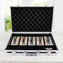 Large Cash Box with Money Tray, Lockable Money Box for Cash, Large Cash Organizer with 5 Compartment Spring-loaded Cash Trays and 4 Coin Trays