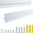 French Cleat Heavy Duty, Aluminum French Cleat, Headboard Wall Mounting Brackets with Screws, Heavy Mirror Mounting Hardware (24 Inch-2 Pairs, Support 160 lbs)