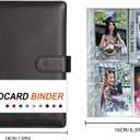 A5 Kpop Photocard Binder, 6 Ring Binder Collectors Album with 240 Card Slots, PU Leather Cover for Organizing K-Pop, Trading Cards, Game Cards & Memorabilia (Black)