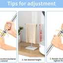 Hand Towel Holder Stand, T-Shape Hand Towel Rack for Bathroom, Hand Towel Stainless Steel for Kitchen Vanity Countertop, Marble Base Brushed Adjustable 9.06" -17.68"