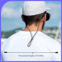 Silicone Glasses Strap 3 Pcs, Eyeglasses Strap for Men Women and Kids, Eye Glasses Holders Around Neck, Sunglasses Lanyard String for Sports, Eyewear Retainer (Black)