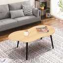 Small Coffee Table Cloud Coffee Table Modern Center Table Floor Table Walnut Irregular Coffee Tables Suitable for Living Room Small Spaces, 39.5" W x 20" D x 16.5" H