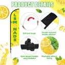 Fanfanwin Lemonade Feather Flag with Pole Kit 15 ft Banner Sign for Business Advertising Feather Flag Sign with Flagpole for Outside Garden Business Store Party, 30.48 x 144 inches
