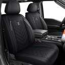 DISUTOGO Seat Covers Fit for Ford F150 2009-2026 and Crew Cab F250 F350 F450 2017-2026 Full Set with Waterproof Leather, Automotive Vehicle Cushion Cover for Cars Pick-up (110-Black/Full Set)