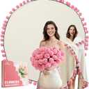 Flower Bouquet Blanket,Gifts for Grandkids Mom Grandma Wife Girlfriend Christmas,Completed Crochet Flower Blanket,Soft Knitted Throw Blankets,Housewarming Gifts for Birthday Anniversary(Pink Roses)