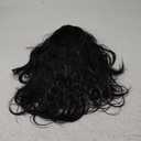 Wavy Wig, Short Wavy Wig with Air Bangs Women Heat Resistant Black Shoulder Length Curly Synthetic Wig for Cosplay Party