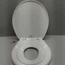 Little2Big Toilet Seat with Built-In Potty Training Seat, Slow Close, Durable Plastic, Made in USA, ROUND, White
