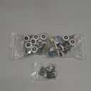 8Pcs Shower Door Double Wheels 25mm Diameter (Zinc Alloy+ABS) for Bathroom Bearing Pulleys/Runners Top/Bottom Replacement Parts (4 Upper Wheels + 4 Lower Wheels -25mm-8Pcs)