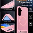 Temdan Magnetic for Samsung Galaxy S25 Case, [Innovate Stand][Military Grade Drop Protection][Non Slip][Translucent Matte] Shockproof Phone Case for Galaxy S25 6.2" 2025 -Pink