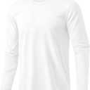Men's Athletic T Shirts Crew Neck Breathable Quick-Dry Short Sleeve Workout T Shirt for Gym Running Fitness 1&2&5 Pack (White, XXL)