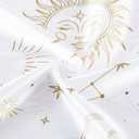 EXQ Home Silky Satin Pillowcase for Hair and Skin,Printed Pillow Cases Standard Size Set of 2 Pink Satin Pillow Case 2 Pack with Envelope Closure White Moon20"x26"