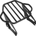 XFMT Motorcycle King Detachable Two-Up Luggage Rack for Harley Touring Road King Street Glide Road Glide Electra Glide 2009-Later, Gloss Black