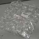 2 x 24 Pcs Shower Curtain Rings, C Shaped Plastic Clear Shower Curtain Hooks for Kitchen, Bathroom, Wardrobe, Shele