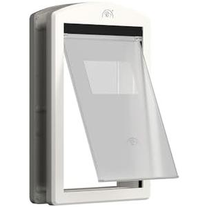 CAREMYWORLD Medium Dog Door for Door, UpgradeThicken, Suitable for Dogs Up to 40LBS, Doggy Door with Sliding Lock Panel and Magnetic Flap for Interior and Exterior Doors