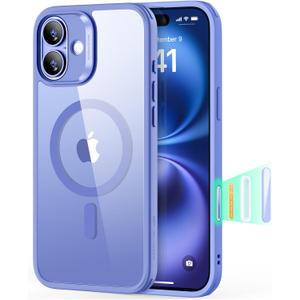 ESR for iPhone 16 Case, Camera Control Cover, Compatible with MagSafe, Shockproof Military-Grade Protection, Magnetic Phone Case for iPhone 16, Classic Hybrid Case, Clear Blue | Shockproof, Magnetic Phone Case
