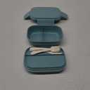 Stackable Bento Box Lunch Box,3 Layers Stackable Bento Lunch Containers for Adults & Kids, Built-in Utensil Set,Leak-Proof Bento Lunch Box for Dining Out, Work, Light Blue