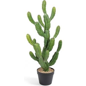 Artificial Cactus 32 INCH Tall Fake Cactus Plants Faux Cacti Saguaro with Planter for Indoor Outdoor Home Office Shop Garden Decoration