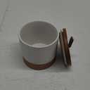 Ceramic Jar with Lid, Coffee Canisters with Airtight Lids Kitchen Food Storage Container for Spice Loose Leaf Tea, Small Decorative Jars for Countertop Coffee Bar Accessories - White 20 fl.oz