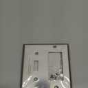  ENERLITES Combination Toggle Light Switch or Decorator Switch Metal Wall Plate, Corrosive Resistant, Size 2-Gang 4.50" x 4.57", 771131, 430 Stainless Steel, UL Listed, Silver