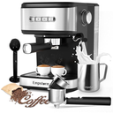 Espresso Machine 20 Bar, 2 in 1 Espresso Maker with Milk Frother Steam Wand for Latte and Cappuccino, Powder and Capsule Portafilter, 50oz Removable Water Tank Coffee Machine for Home-Silver