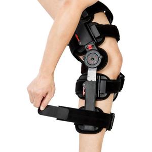 kefit Hinged Knee Brace Rom, Knee Support for Torn Acl, Meniscus Tear, Pcl, Surgery Recovery, Adjustable Post Op Knee Immobilizer, Leg Stabilizer for Man and Women (1 Count (Pack of 1), Red Dial)