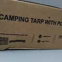 Hammock Rain Fly, 12x10FT Camping Tarp with Poles, Waterproof and Ultralight Survival Tent Tarp for Outdoors, Camping, Hiking, Picnic, Backpacking