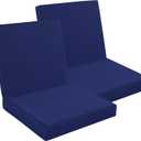 Outdoor Chair Cushions Set, Waterproof Outdoor Seat Cushions for Patio Furniture, Removable Seat Bottom & Back Cushion Covers with Ties, Outdoor Chair Pads, 19"x16"x3"