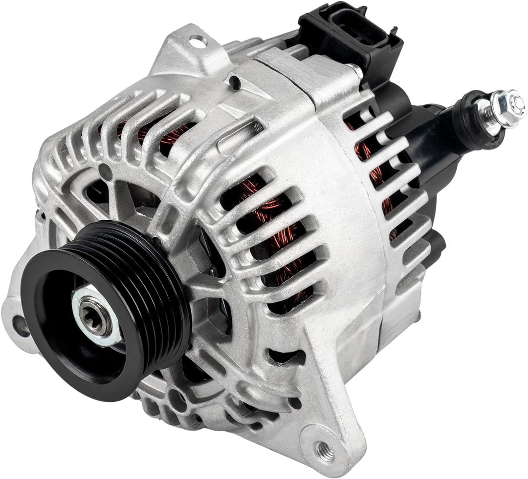 KAC Alternator High Output 120Amp for Tucson/Sportag-e 2005-2009 2.7L Santa Fe/Optima 2005 2006 2.7L Sonata 2005 2.7L Tiburon 2005-2008 2.7L Replace 11188N, 111888, 1118890225542, 3730037800, 2655524