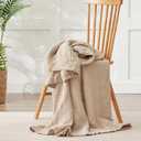 6 Layers Cotton Muslin Blankets Large, Lightweight Cotton Throw, Cooling Soft Throw Blanket for Year-Round Comfort, Breathable Quilt Bedspread, Gauze Weave Bedding for Adults, Oatmeal, Beige Linen (Throw Xl(50" X 69.5"))