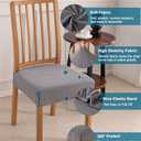 CRFATOP Chair Cushion Cover Set of 2 Stretch Dining Seat Slipcover,S,13 | Non-Slip Seat Slipcover for Dining Chairs, Washable Removable Kitchen Chair Protectors for Living Room,Hotel,Party