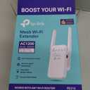 TPLink AC1200 WiFi Extender, 2023 Engadget Best Budget Pick, 1.2Gbps Signal Booster for Home, Dual Band 5GHz/2.4GHz, Covers Up to 1500 Sq.ft and 30 Devices,Support Onemesh, One Ethernet Port (RE315)